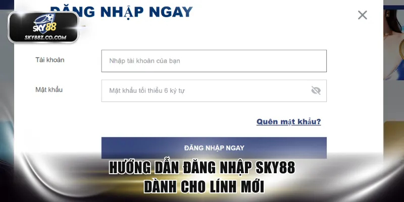 Hướng dẫn đăng nhập SKY88 dành cho lính mới