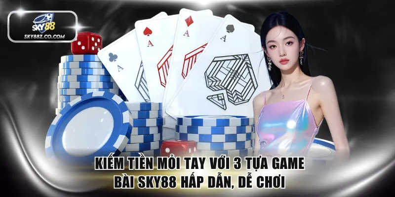 Kiếm tiền mỏi tay với 3 tựa game bài SKY88 hấp dẫn, dễ chơi